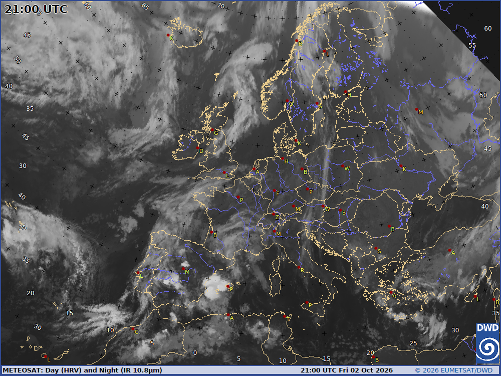 Satellitenbild Europa des DWD